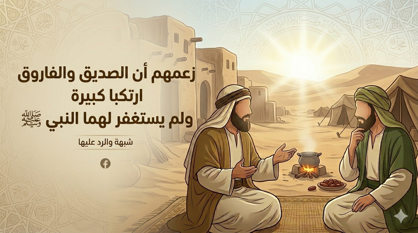 زعمهم أن الصديق والفاروق ارتكبا كبيرة ولم يستغفر لهما النبي ﷺ