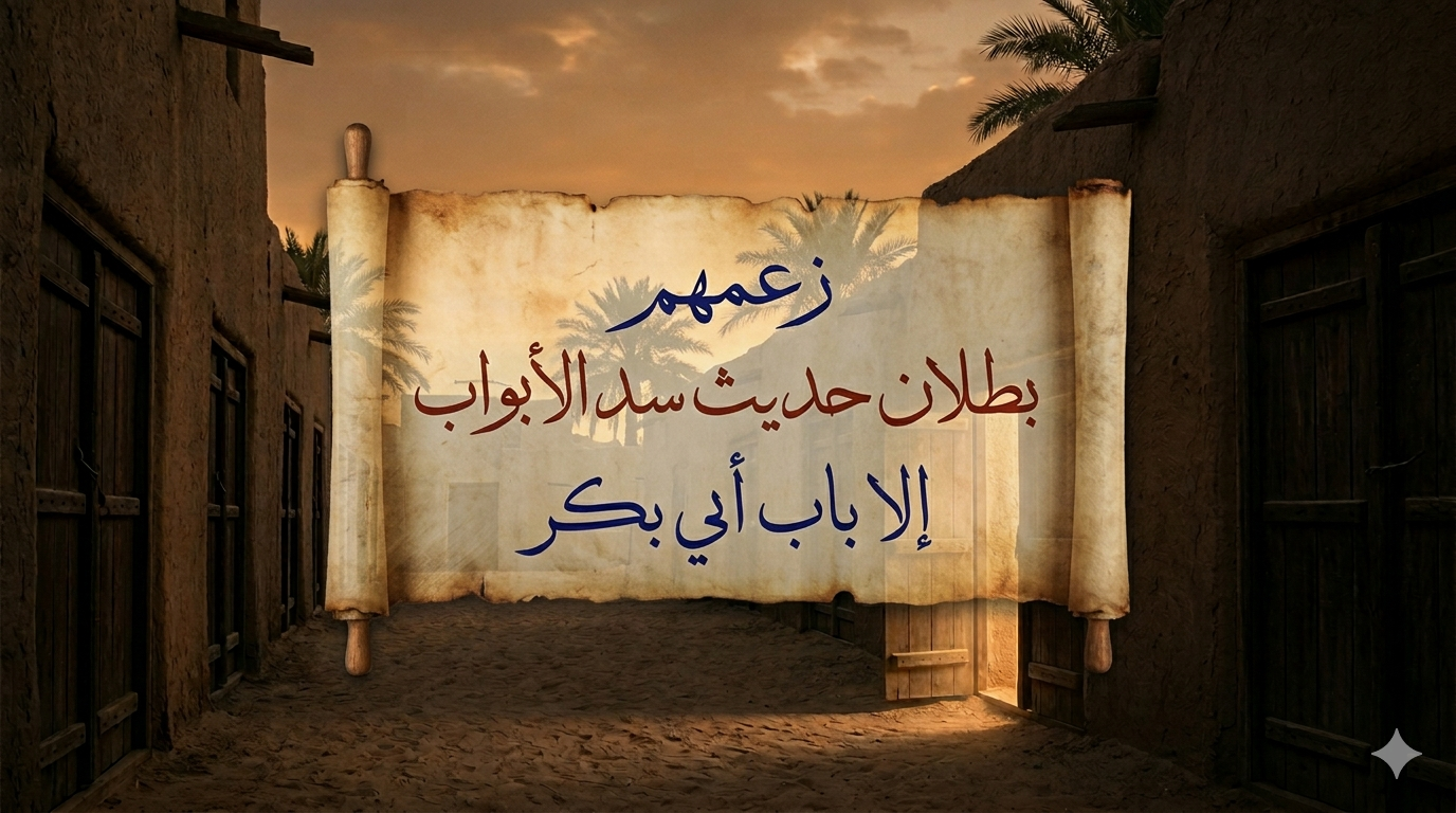 زعمهم بطلان حديث سد الأبواب إلا باب أبي بكر