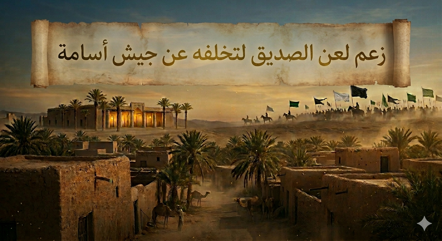 زعمهم لعن الصديق رضي الله عنه لتخلفه عن جيش أسامة