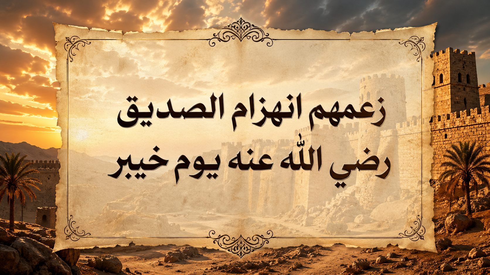 زعمهم انهزام الصديق رضي الله عنه يوم خيبر