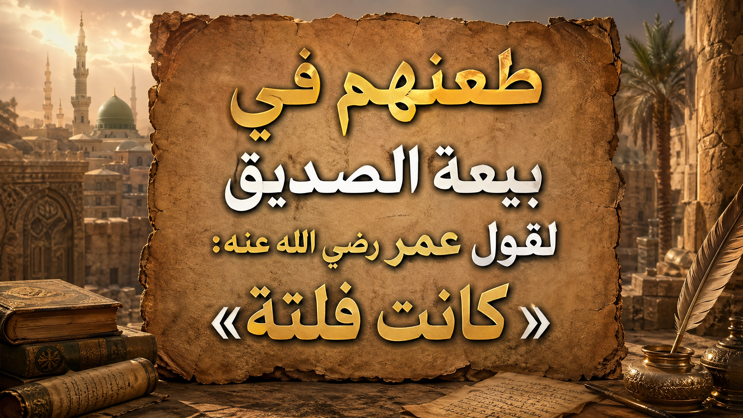 طعنهم في بيعة الصديق لقول عمر رضي الله عنه: «كانت فلتة»