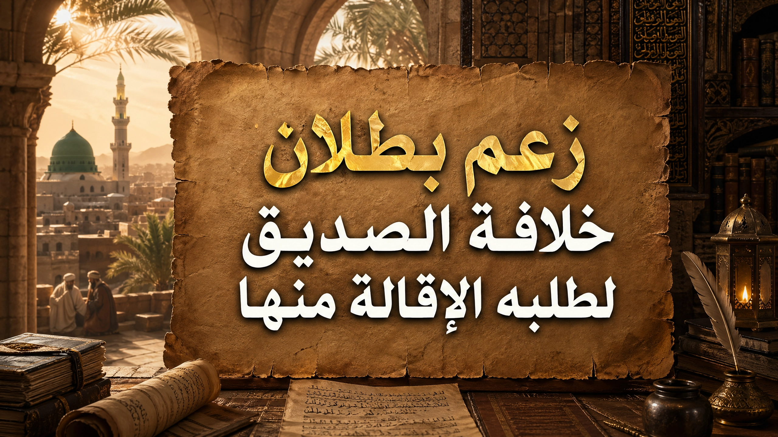 زعم بطلان خلافة الصديق لطلبه الإقالة منها