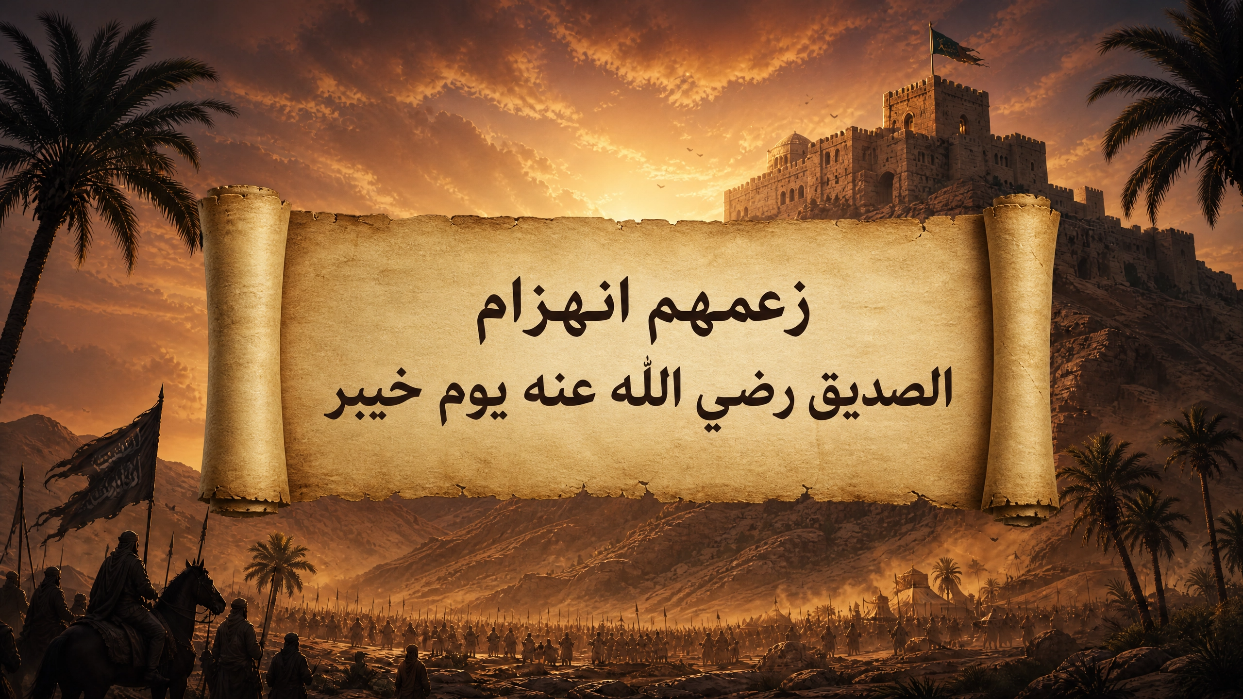 زعمهم انهزام الصديق رضي الله عنه يوم خيبر