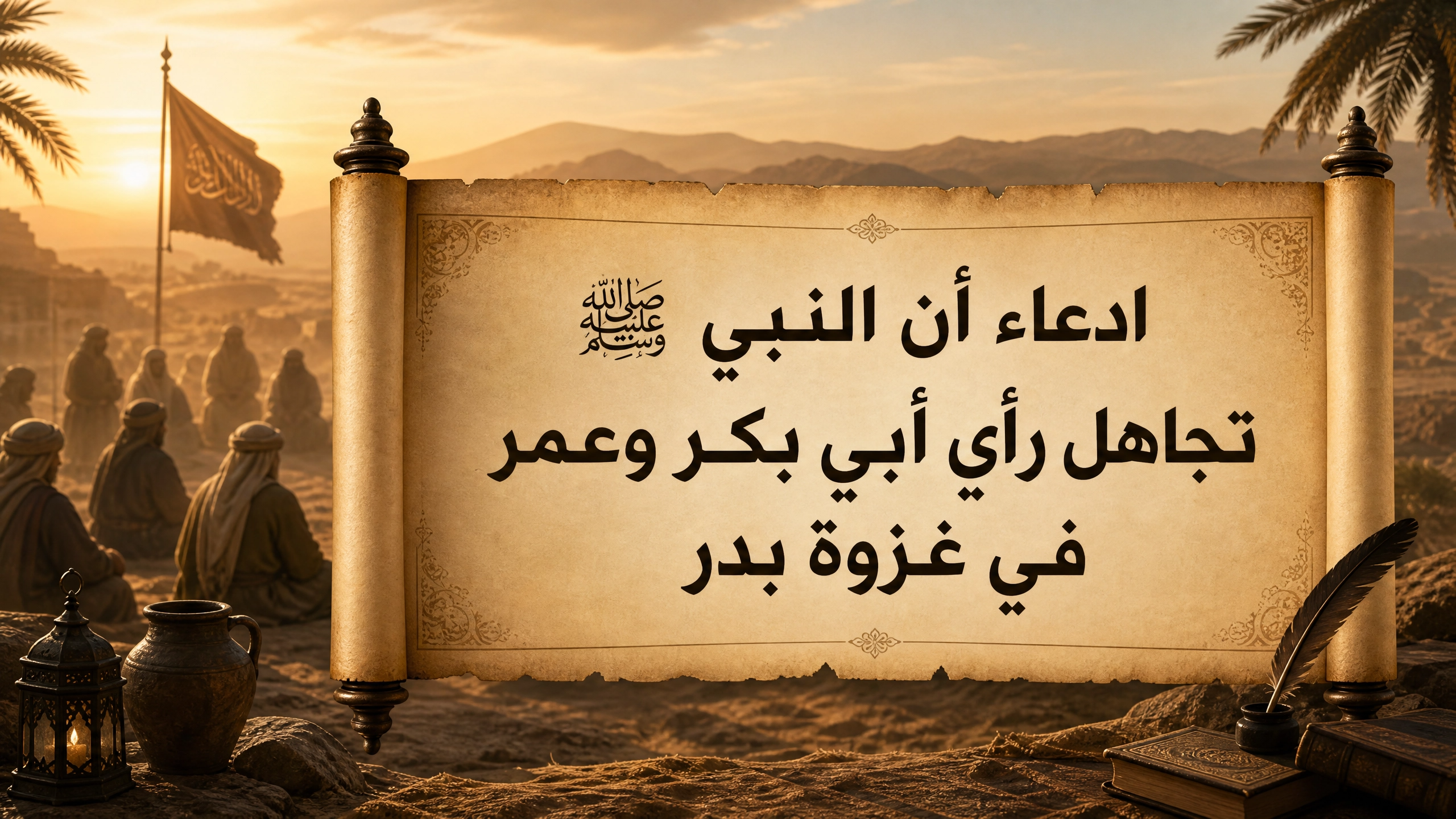 ادعاء أن النبي ﷺ تجاهل رأي أبي بكر وعمر في غزوة بدر