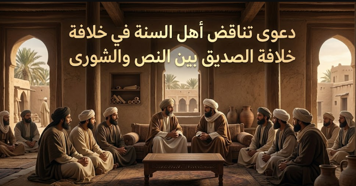 دعوى تناقض أهل السنة في خلافة الصديق بين النص والشورى