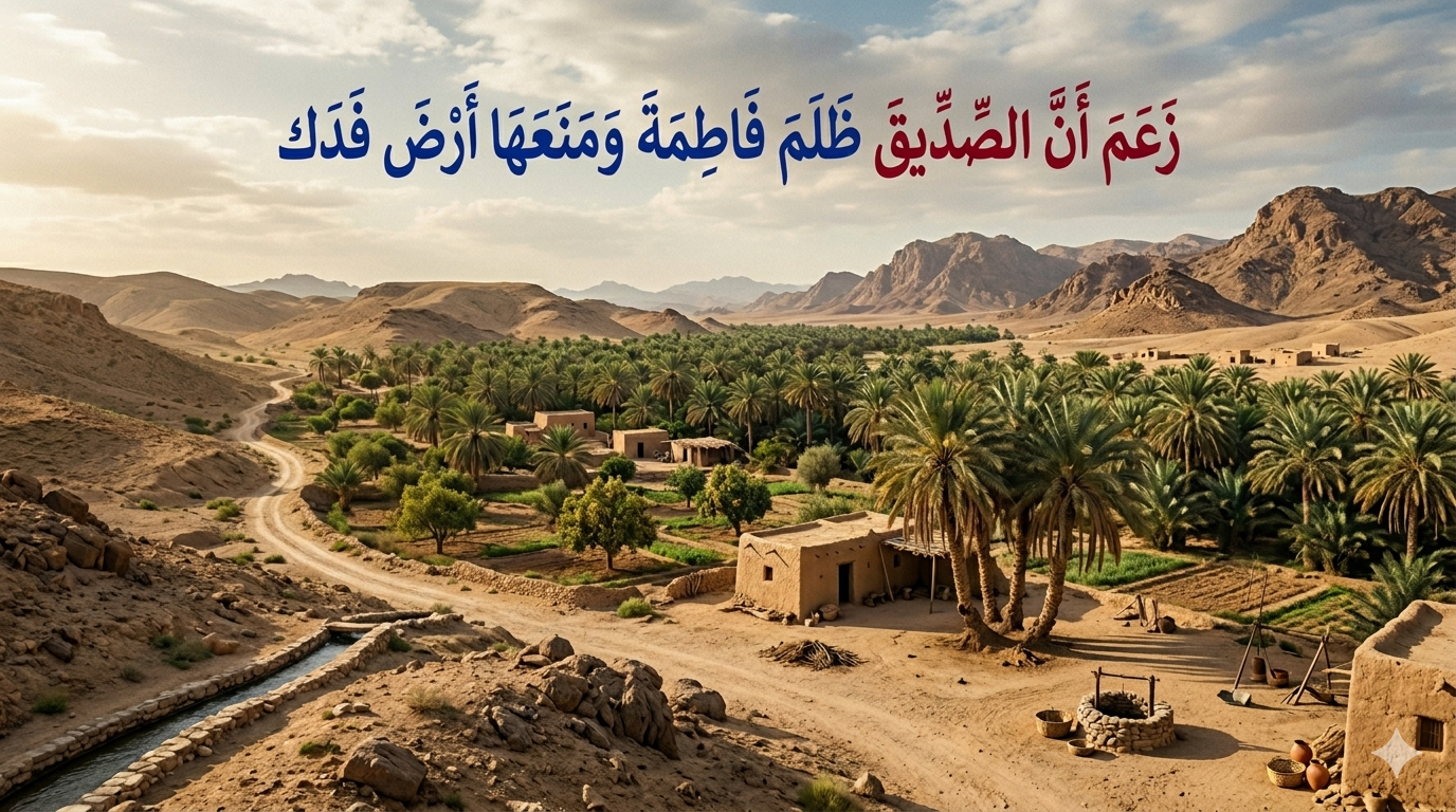 زعم أن الصديق ظلم فاطمة ومنعها أرض فدك
