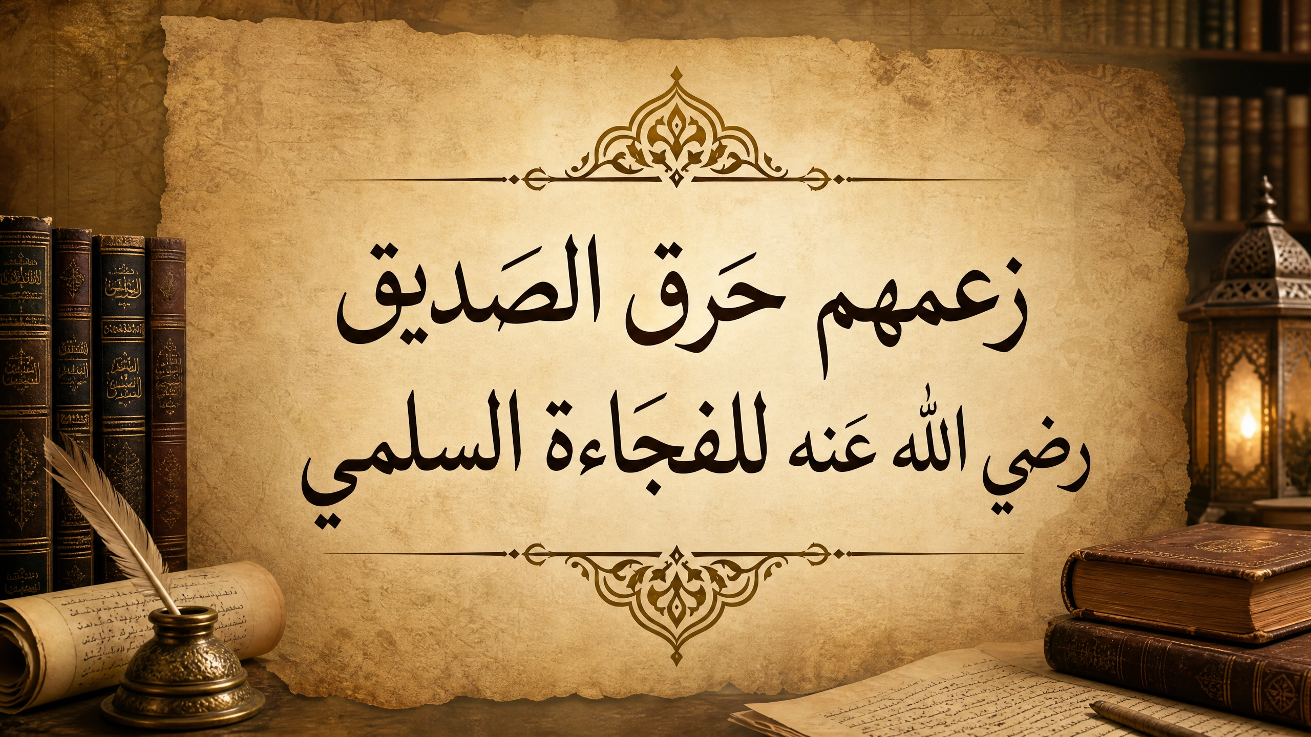زعمهم حرق الصديق رضي الله عنه للفجاءة السلمي