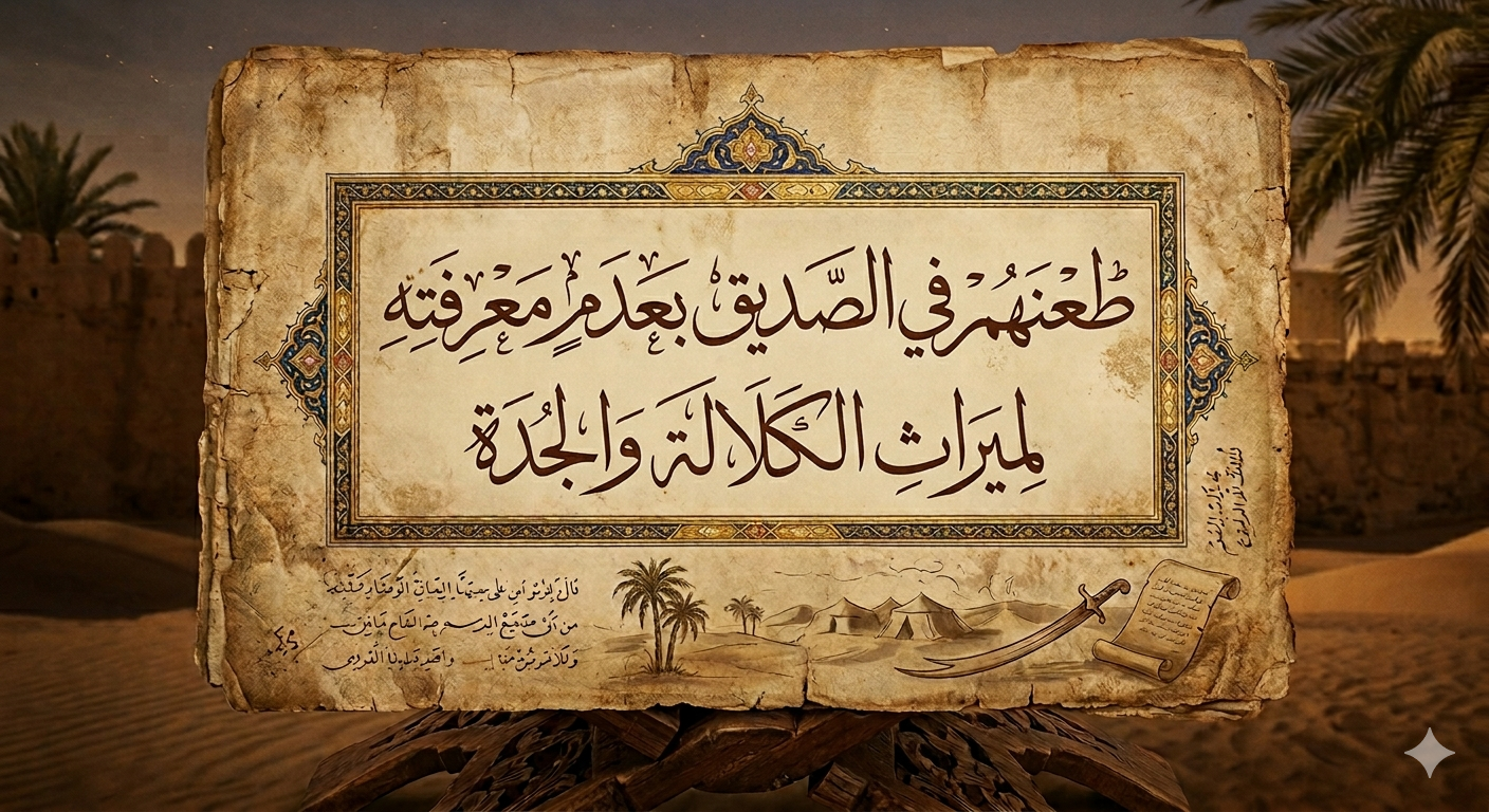 طعنهم في الصديق رضي الله عنه بعدم معرفته لميراث 