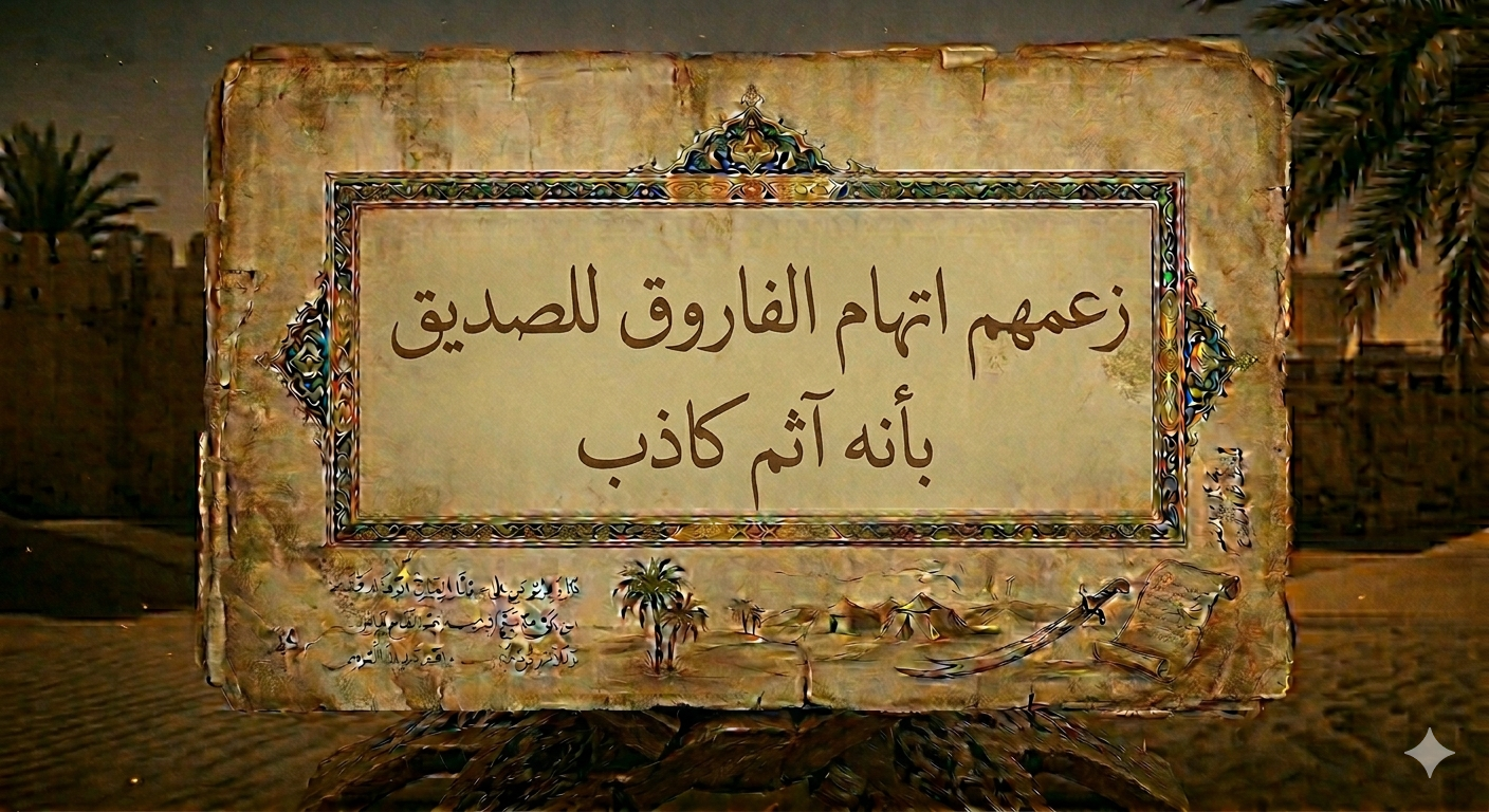 زعمهم اتهام الفاروق للصديق بأنه آثم كاذب