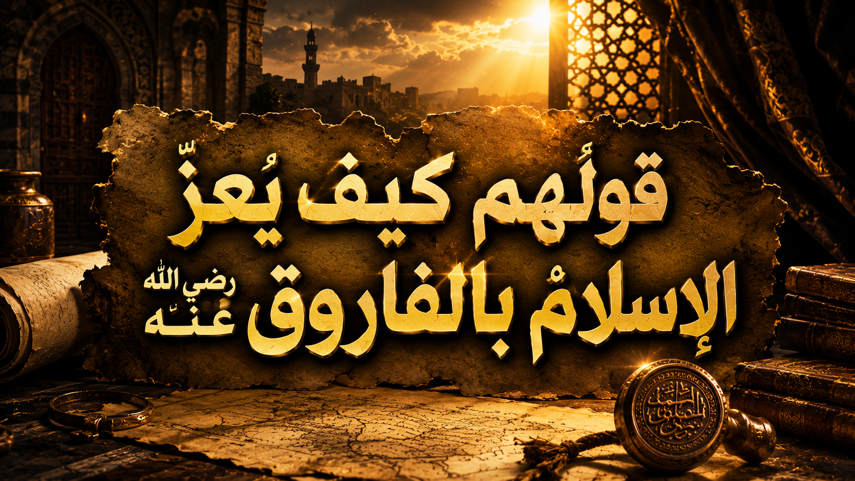 قولهُم كيفَ يُعزُّ الإسلامُ بالفاروق رضي الله عنه وقد كانَ خائفًا في بيتهِ؟
