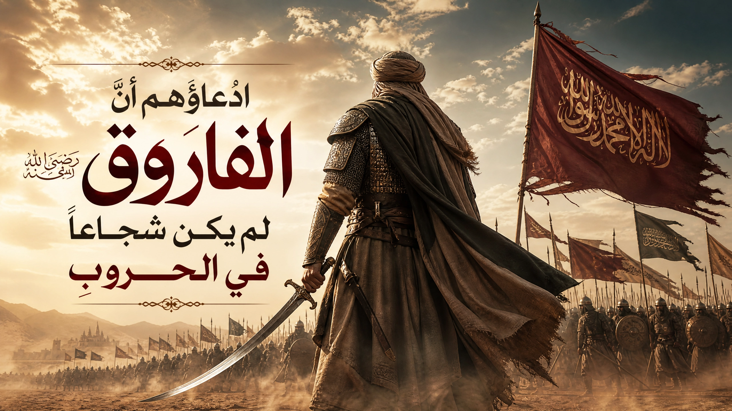 ادعاؤهم أنَّ الفاروق رضي الله عنه لم يكن شجاعًا في الحروبِ