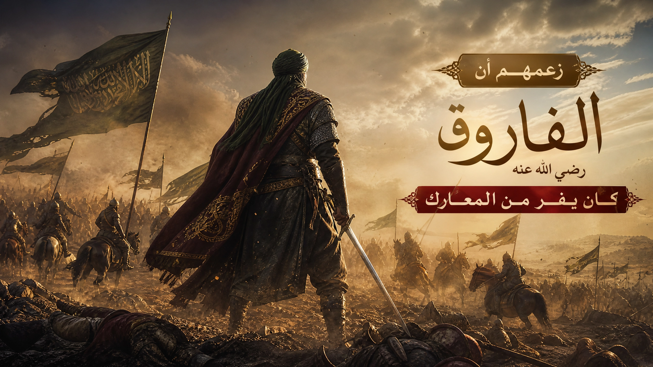 زعمهم أن الفاروق رضي الله عنه كان يفر من المعارك