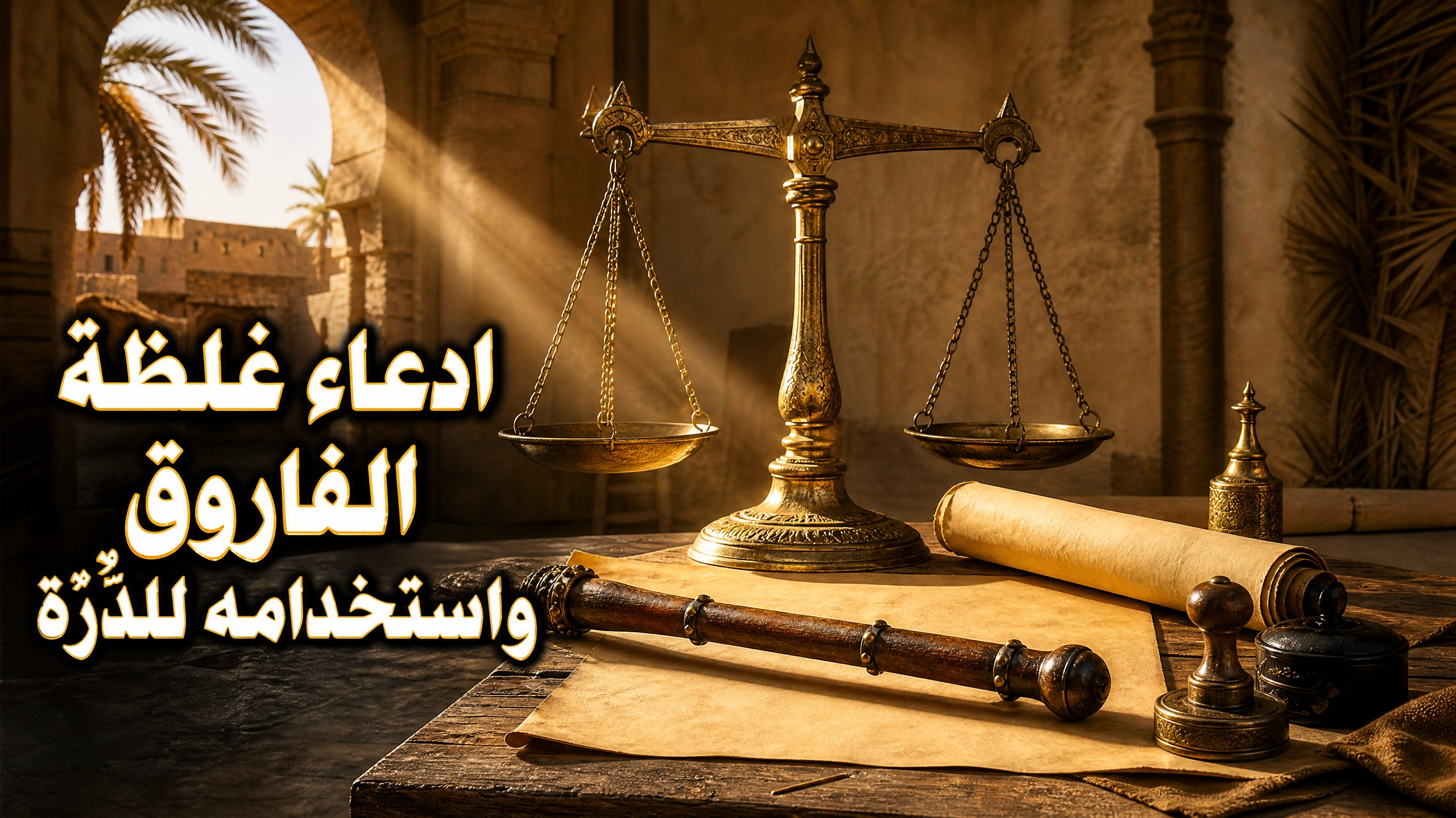 ادعاء غلظة الفاروق رضي الله عنه واستخدامه للدِّرَّةِ