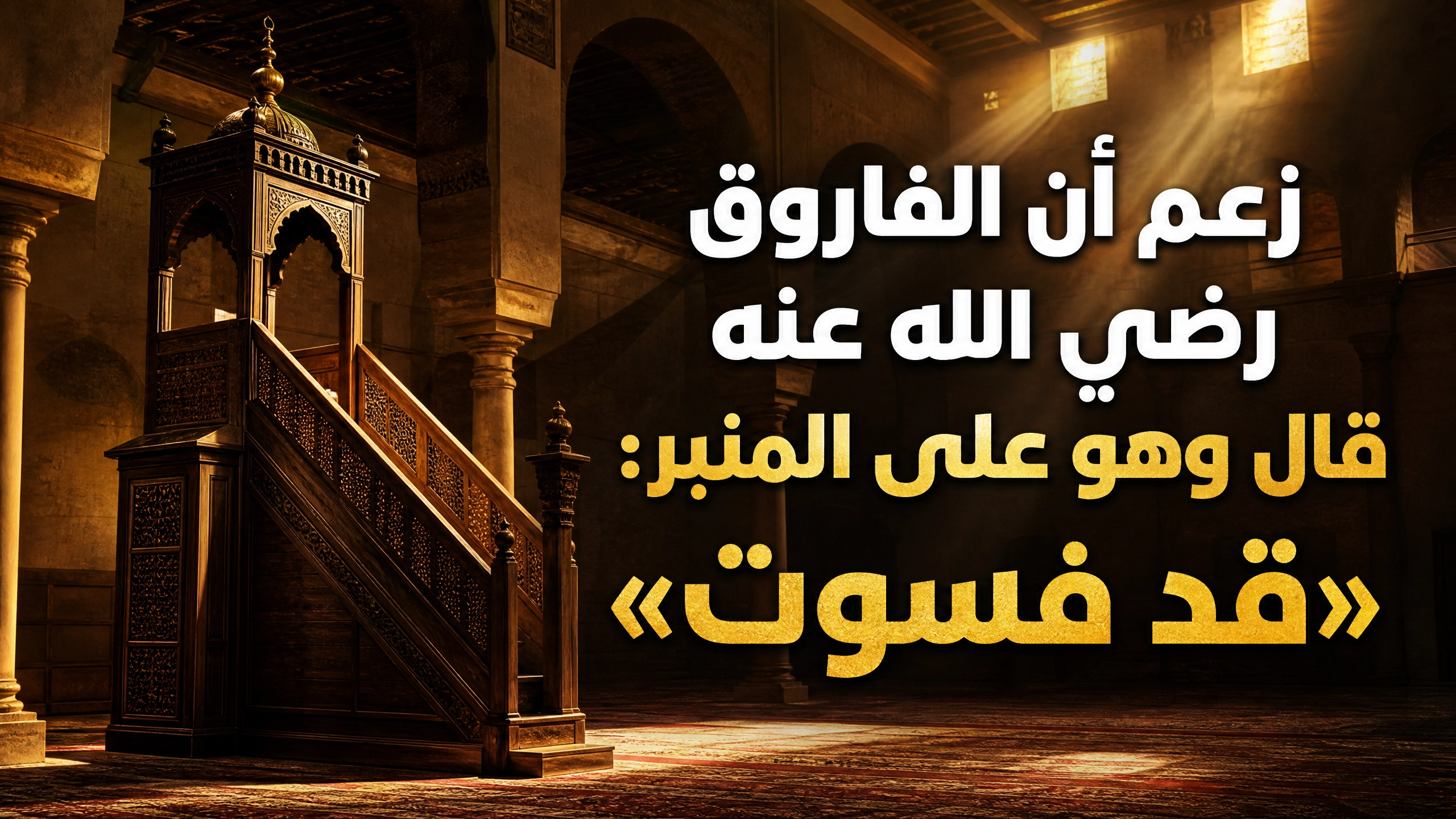 زعم أن الفاروق رضي الله عنه قال وهو على المنبر: «قد فسوت»