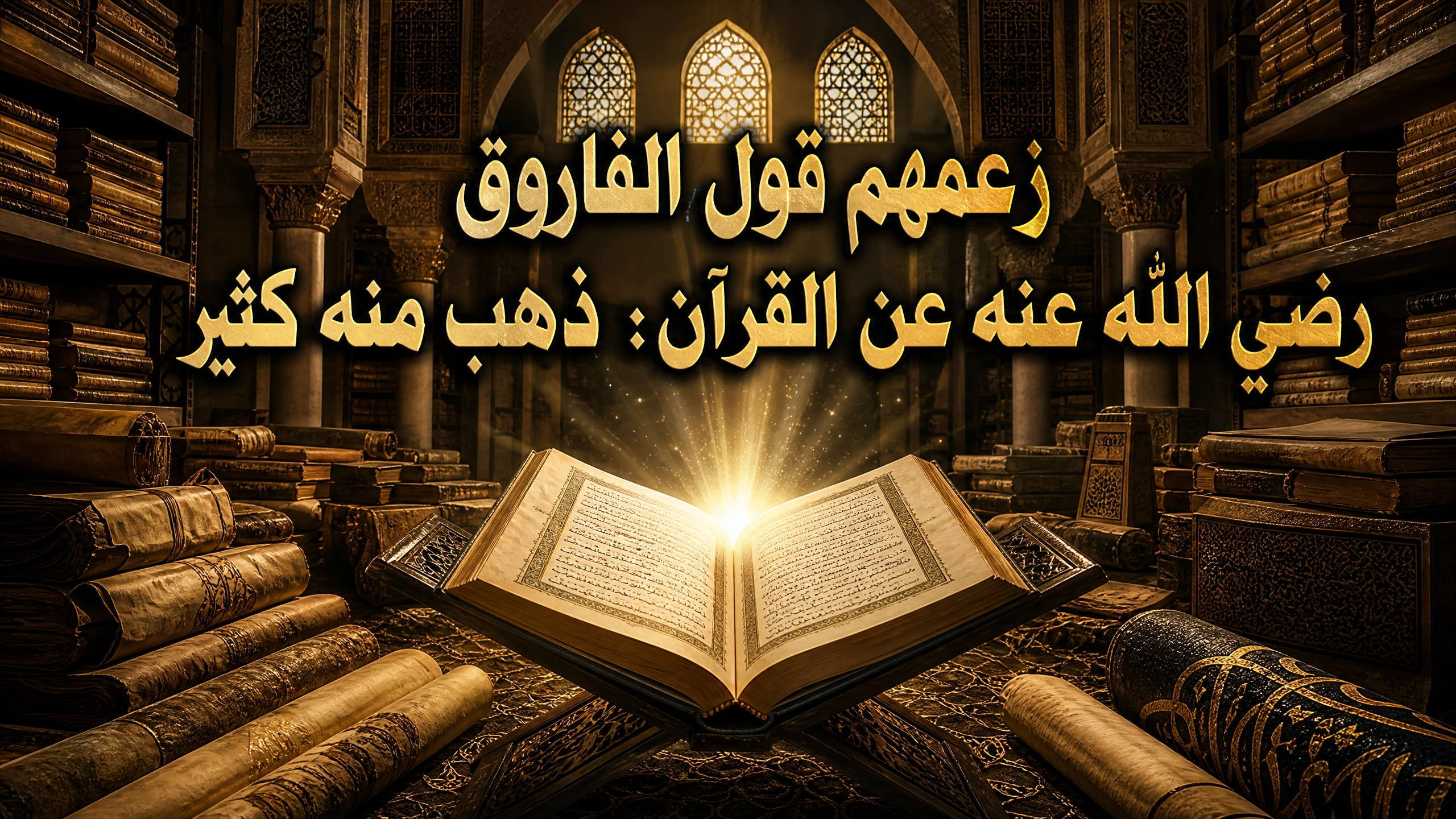 زعمهم قول الفاروق رضي الله عنه عن القرآن: «ذهب منه كثير»