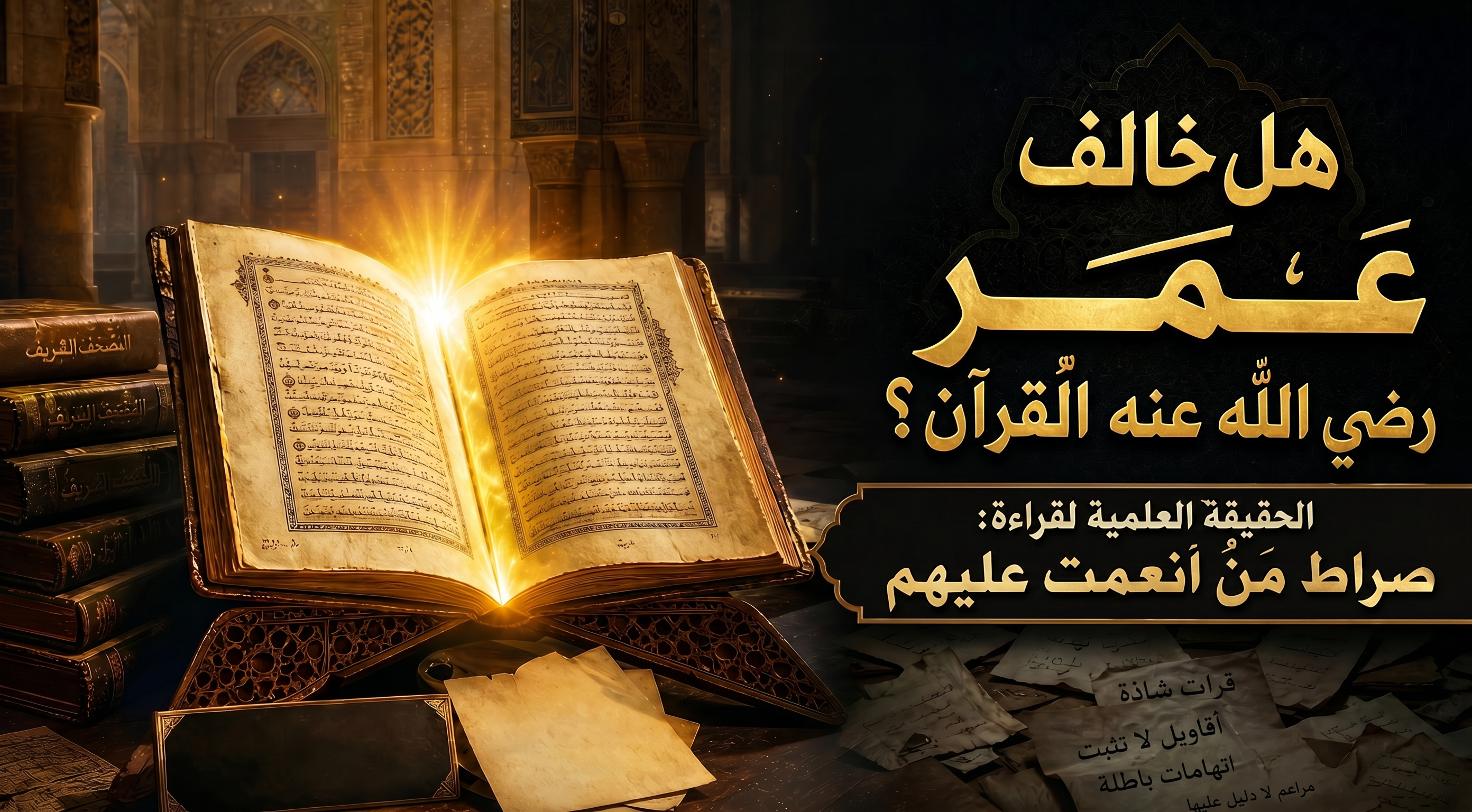 قراءة الفاروق رضي الله عنه: (صراط مَنْ أنعمتَ عليهم غير المغضوب عليهم وغير الضالين)