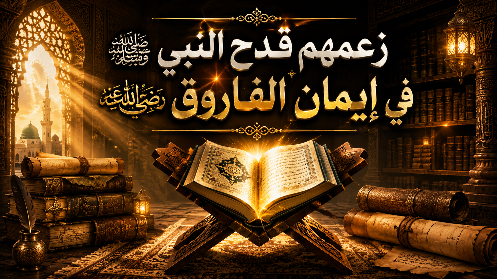 زعمهم قدح النبي صلى الله عليه وسلم في إيمان الفاروق رضي الله عنه