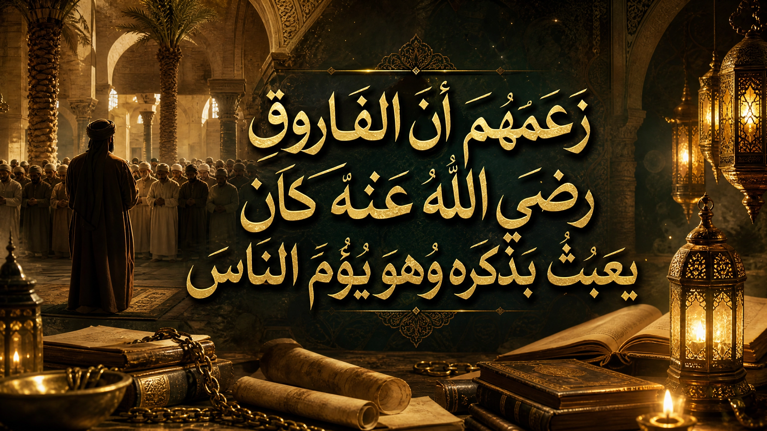 زعمهم أن الفاروق رضي الله عنه كان يعبث بذكره وهو يؤم الناس