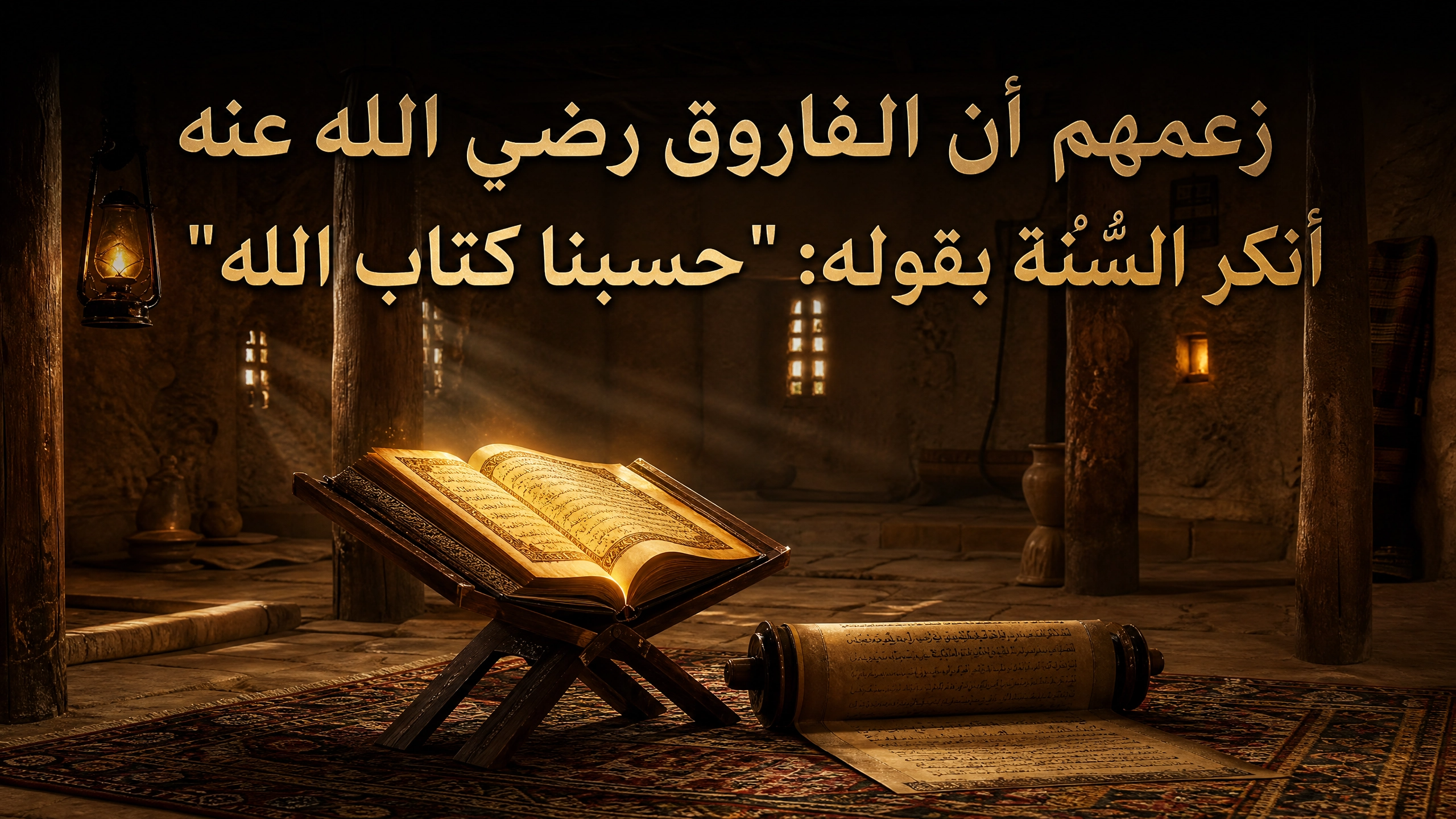زعمهم أن الفاروق رضي الله عنه أنكر السُّنة بقوله: 