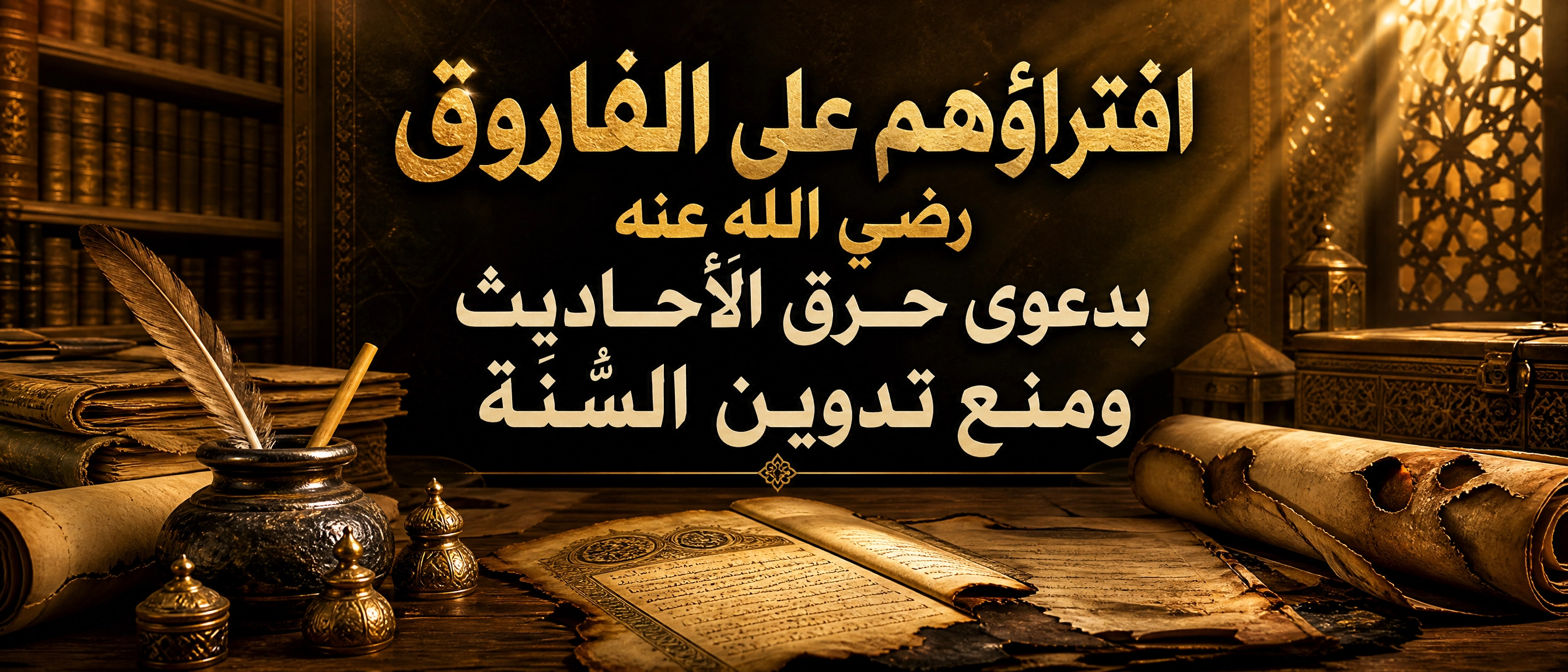 افتراؤهم على الفاروق رضي الله عنه بدعوى حرق الأحاديث ومنع تدوين السُّنَّة