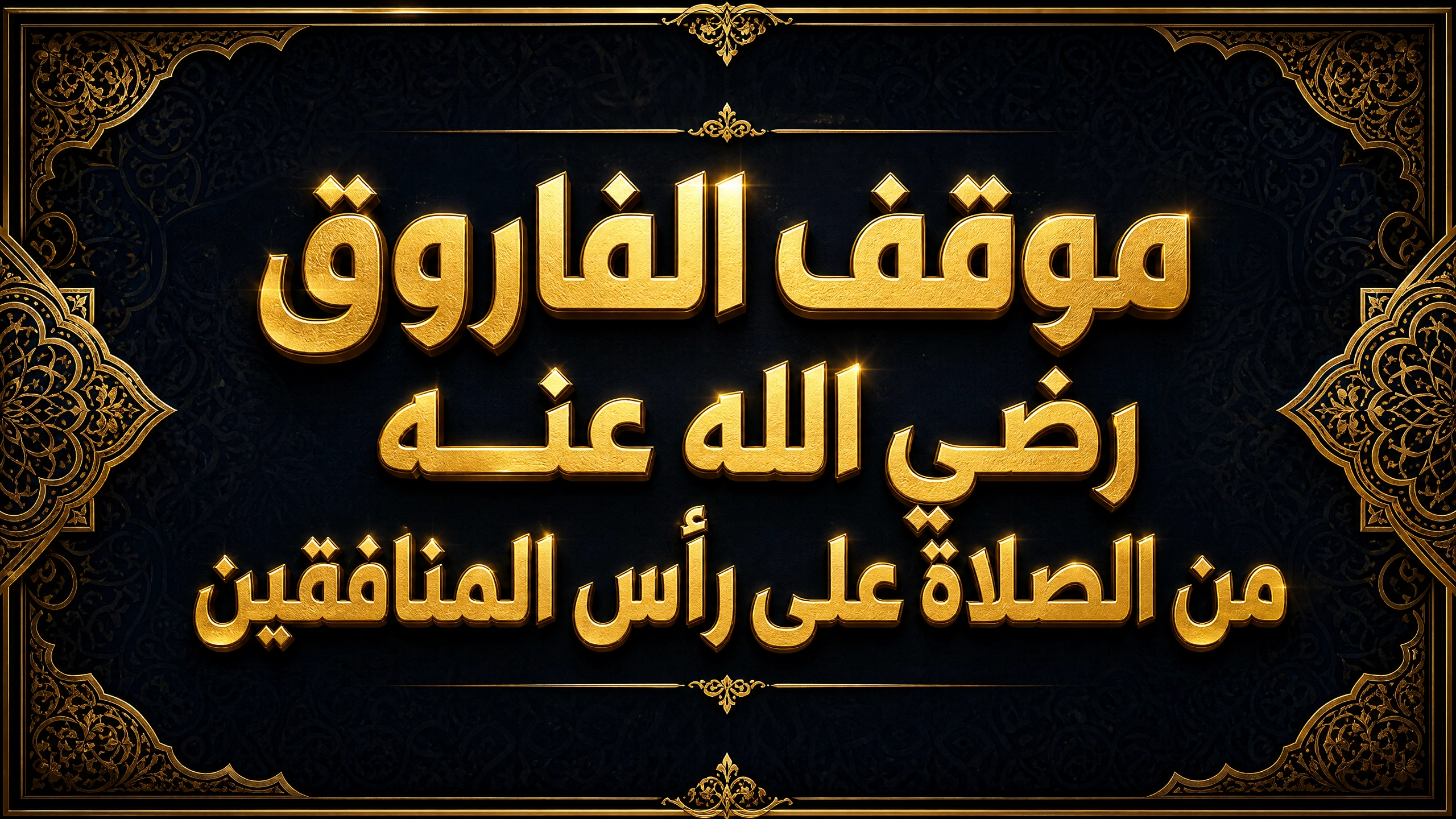 موقف الفاروق رضي الله عنه من الصلاة على رأس المنافقين